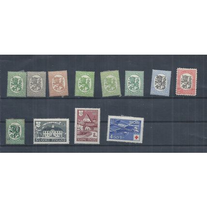 Finland stamps. Small MH lot. Lighter 30p is creased. (AJ681)