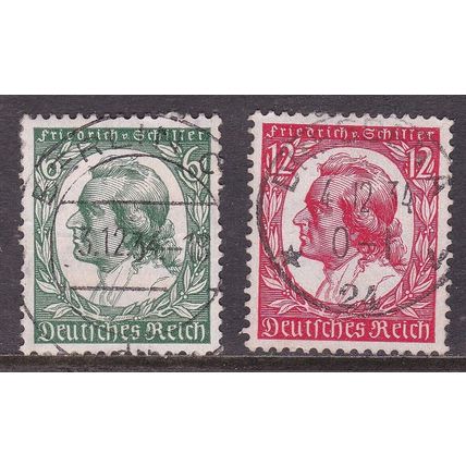 Germany 1934 Friedrich von Schiller Set SG 560-561 VGC