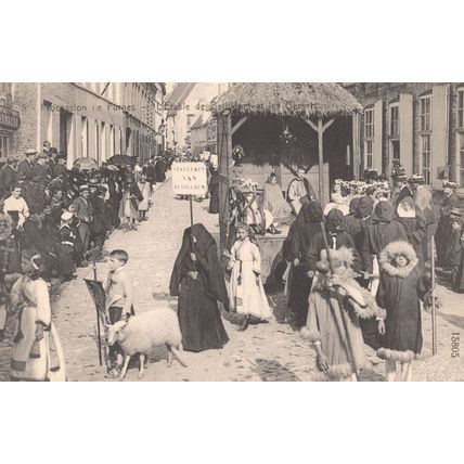 Procession De Furnes Bethlehem St Les Bernets Belgium Old Postcard
