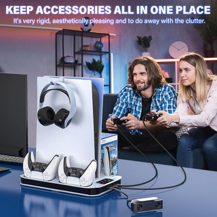 PS5 / PS5 Slim Cooling Station with Controller Charging Station for Playstation