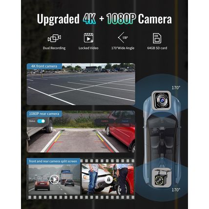 Portable Apple Carplay Screen for Car, 9" Wireless Apple Carplay & Android Auto,