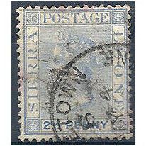 Sierra Leone 1891 SG31 2 1/2d Ultramarine Fine Used.