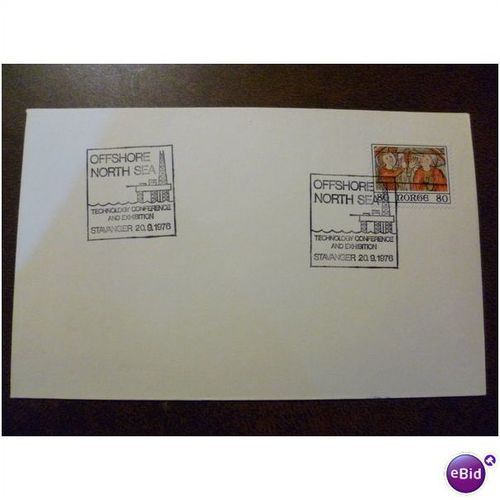 Norway 1976 Offshore North Sea Conference Exhib Special Event Cover Stavanger
