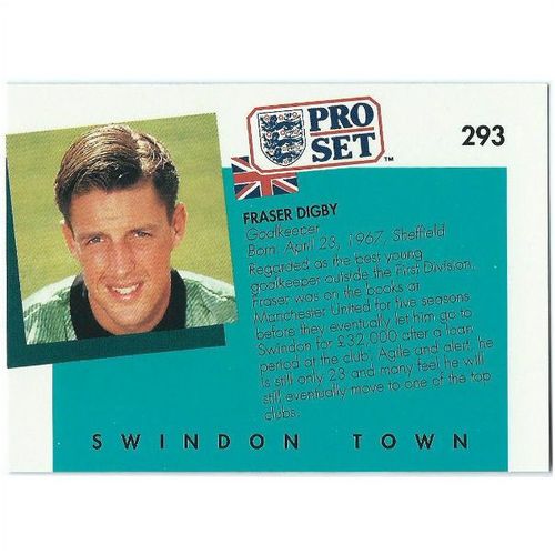 1990/1991 Pro Set Footbal - #293 - Fraser Digby