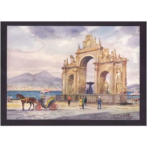 ITALY POST CARD - NAPLES - NICE COLOURED PICTURE ..UNUSED