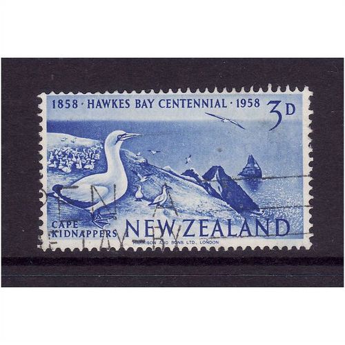 NEW ZEALAND 1958 3d BLUE GANNETS SG 769 FINE USED