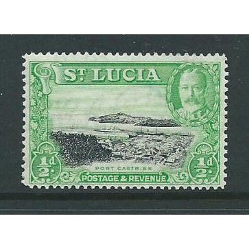 st.lucia stamps george v sg113 hm