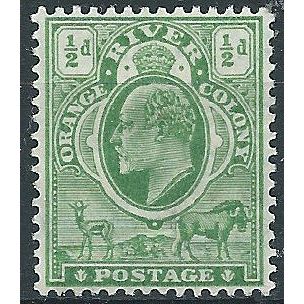 Orange River Colony 1907 SG148 1/2d Yellow-Green Mounted Mint .. ..