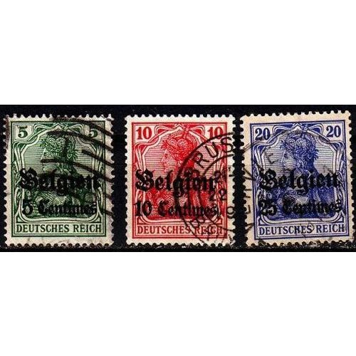 GERMANY REICH Besetzung [Belgien] MiNr 0001 ex ( O/used ) [01]