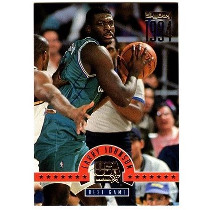 1994-95 Skybox USA Basketball #9 Larry Johnson Charlotte Hornets Card