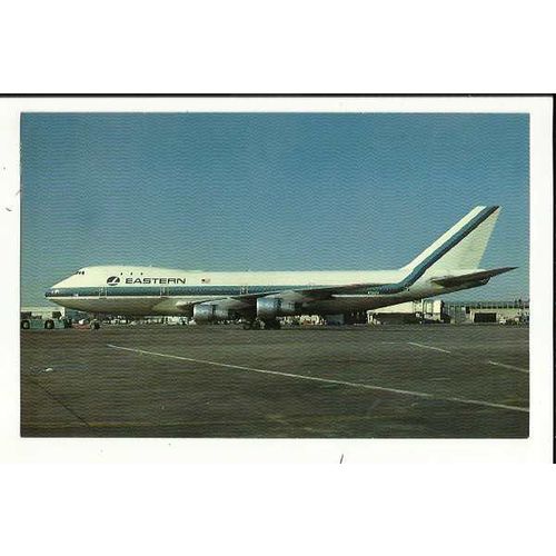 Aviation EASTERN AIRLINES BOEING 747-121 Postcard by AeroGem (0103)