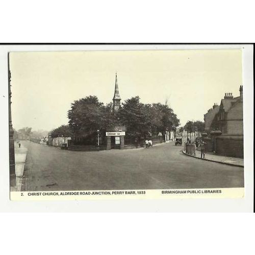 Warwickshire PERRY BARR Christ Church Postcard by Birmingham Libraries (2)