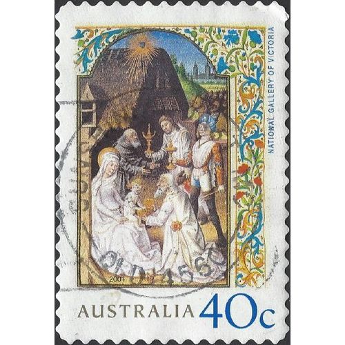AUSTRALIA, CHRISTMAS, Visit of the Magi s/a, blue 2001, 40c, #4