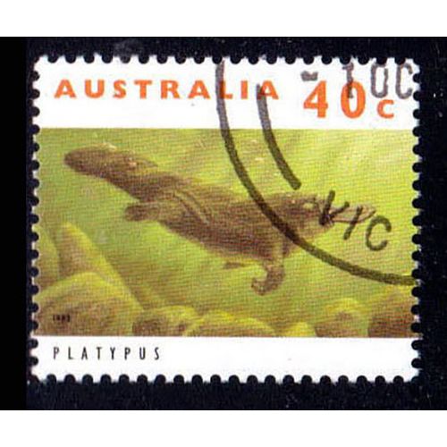 Australia 1993 Wildlife Platypus 40c Used Stamp. Animal