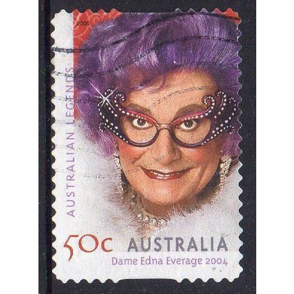 Australia 2006 Aust Legend Barry Humphries - Dame Edna Everage,2004 50c s/a Used