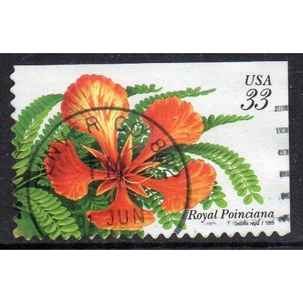 USA 1999 Tropical Flowers - Royal Poinciana 33c Used