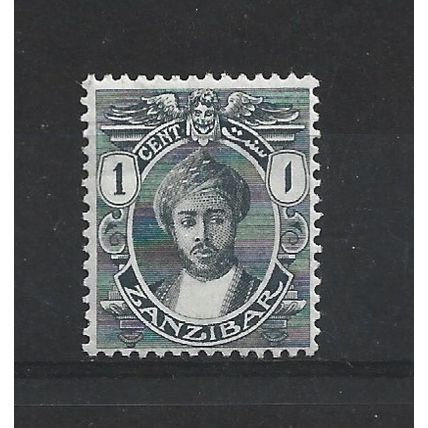 Zanzibar.SG261 1c Grey.Mounted Mint.Jul24a