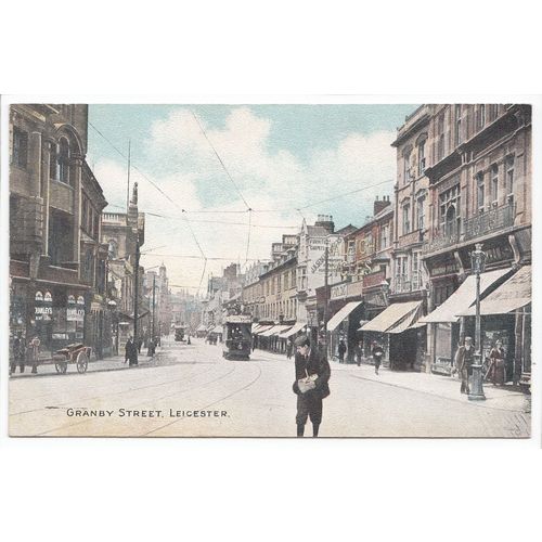 Granby Street Leicester Leicestershire J W & Co Animated Postcard