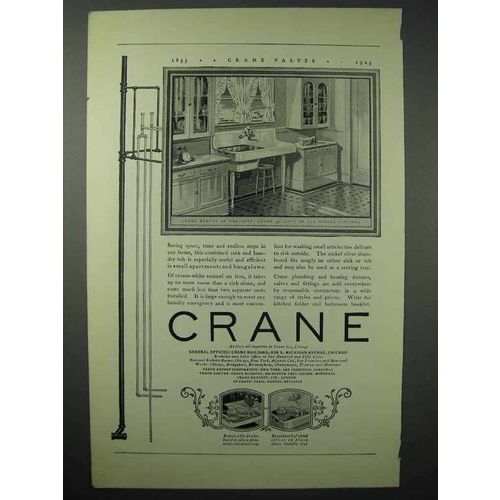 1925 Crane Plumbing Ad - Beauty in Open, Quality Hidden