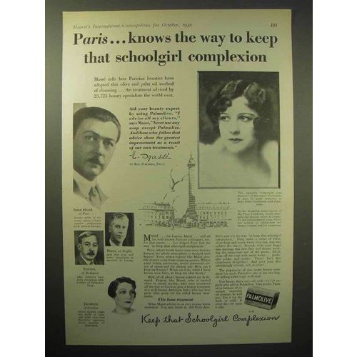 1930 Palmolive Soap Ad - Emile Masse, Paris