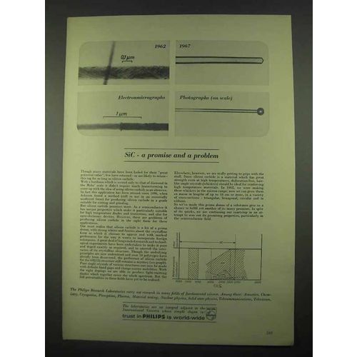 1967 Philips Research Laboratories Ad - SiC Promise