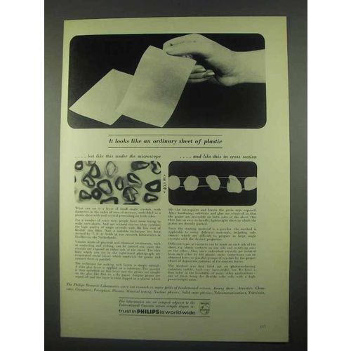 1967 Philips Research Laboratories Ad - Sheet Plastic