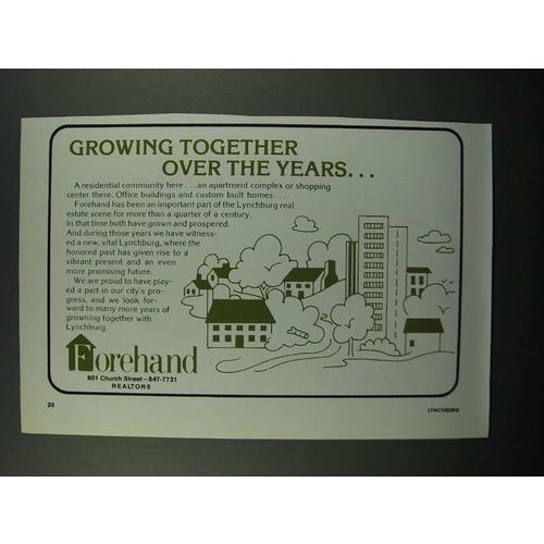 1976 Forehand Realtors Ad - Growing Together