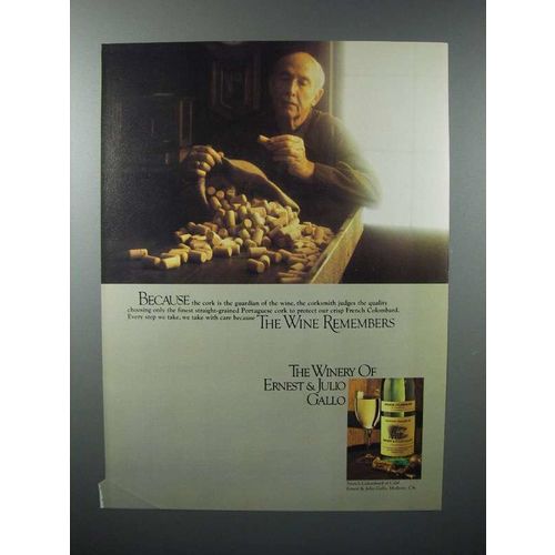 1980 Gallo French Colombard Wine Ad - Remembers