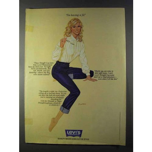 1980 Levi's Straight Leg Jeans Ad - I'm Having a Fit