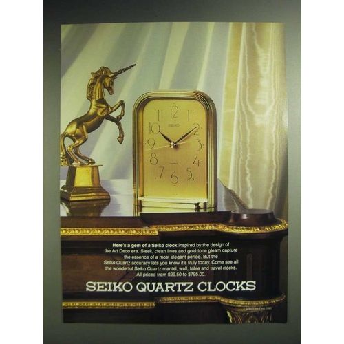 1985 Seiko Quartz Clocks Ad - Here's a gem of a Seiko clock inspired by