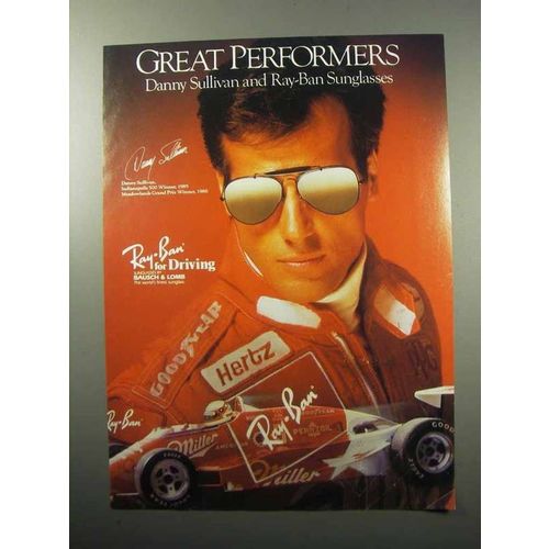 1987 Ray-Ban Sunglasses Ad - Danny Sullivan
