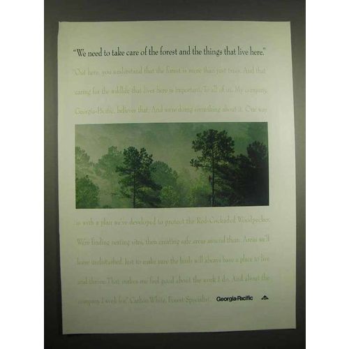 1994 Georgia-Pacific Ad - Take Care of Forest