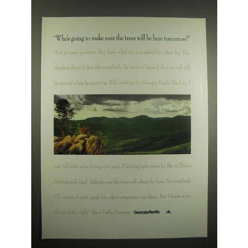 1994 Georgia-Pacific Ad - Trees Will Be Here Tomorrow