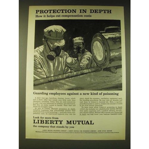 1960 Liberty Mutual Insurance Ad - Protection in depth