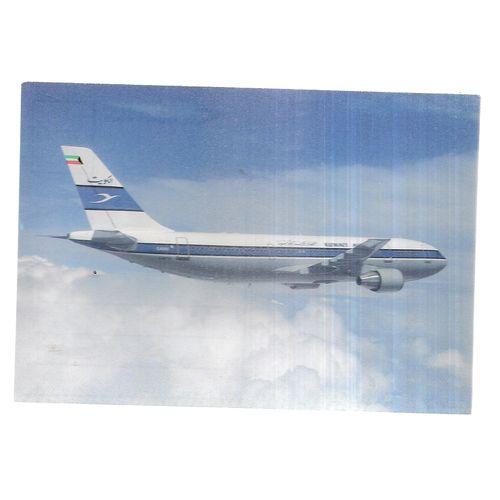 KUWAIT AIRWAYS unused postcard aeroplane (A) #