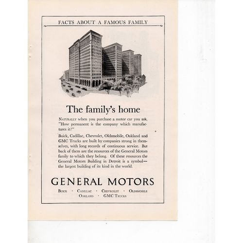 General Motors vintage magazine Print Ad February 1924