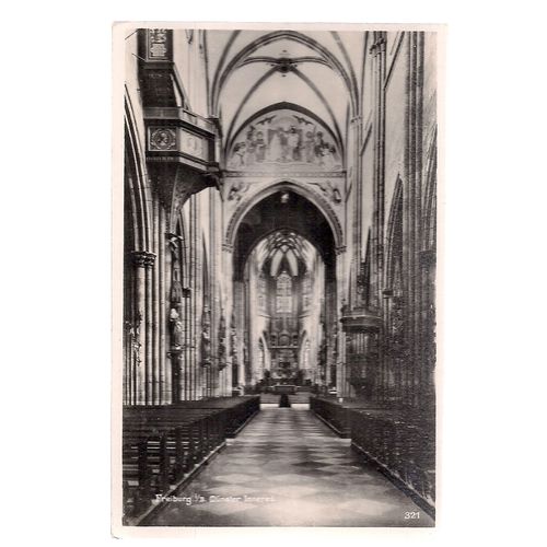 MUNSTER INNERES, FREIBURG, GERMANY unused postcard RP =