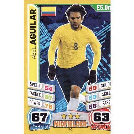 Match Attax World Cup 2014 60 Abel Aguilar Colombia