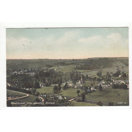 Woodchester from Amberley Stroud Postcard 1905 Gloucestershire