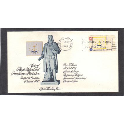 FDC Fleetwood 1645 13c Rhode Island (Cachet-U/A) CV01214