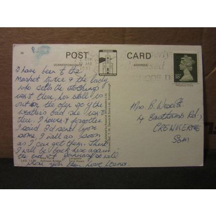 LAKELAND, multiview, CUMBRIA used postcard. 1987 postmark =