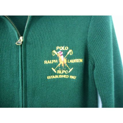 Ralph Lauren Polo Zipper-down Sweater Jacket, Young Male Medium, Embroidery