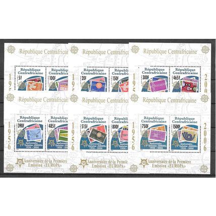 Centrafricaine N° 1871/82 6 blocs YVERT NEUF ** ( MNH )