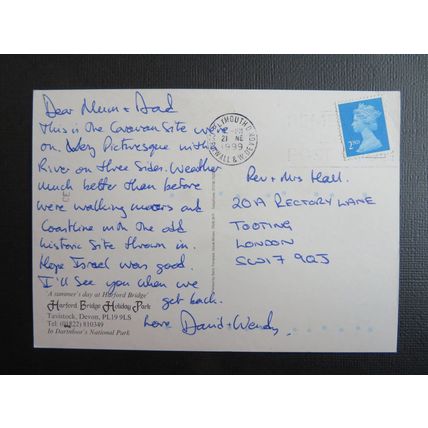 Harford Bridge Holiday Park, Tavistock, Devon Postcard