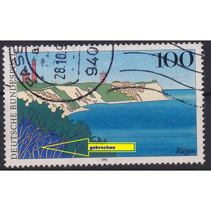GERMANY BUND [1993] MiNr 1684 F10,I ( O/used ) [02] Landschaft Plattenfehler