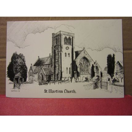 ST. MARTIN'S CHURCH unused postcard by Shattock 1991 /