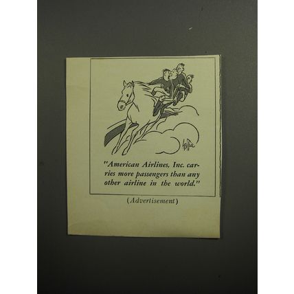 1951 American Airlines Ad - cartoon by George Price