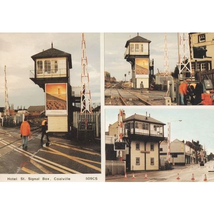 Coalville Leicester Railway Signal Box Postcard
