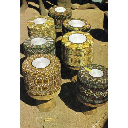 Nigeria Snake Charmer Wicker Baskets Postcard
