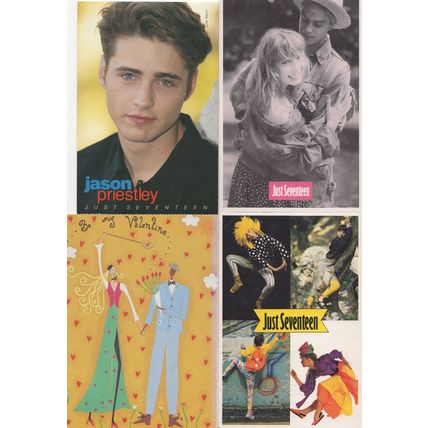 Jason Priestley Just Seventeen Magazine 4x Postcard s